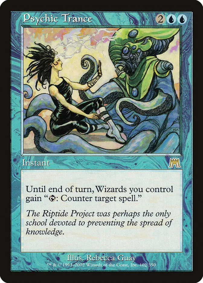 2002 Onslaught Psychic Trance rare #102 rare card image
