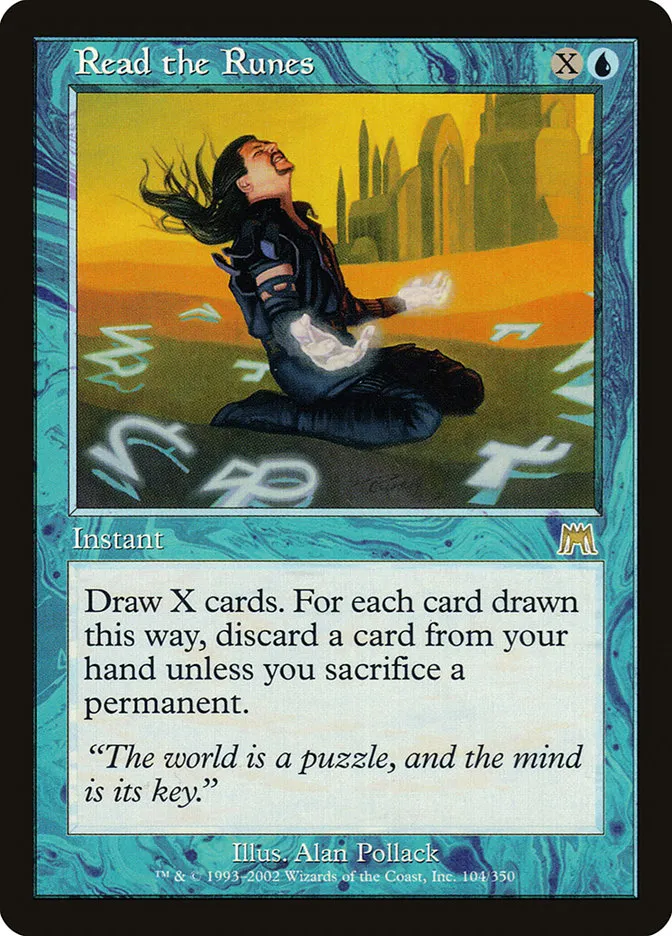 2002 Onslaught Read the Runes rare #104 rare card image