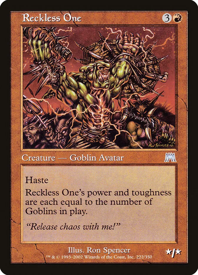 2002 Onslaught Reckless One uncommon #222 uncommon card image