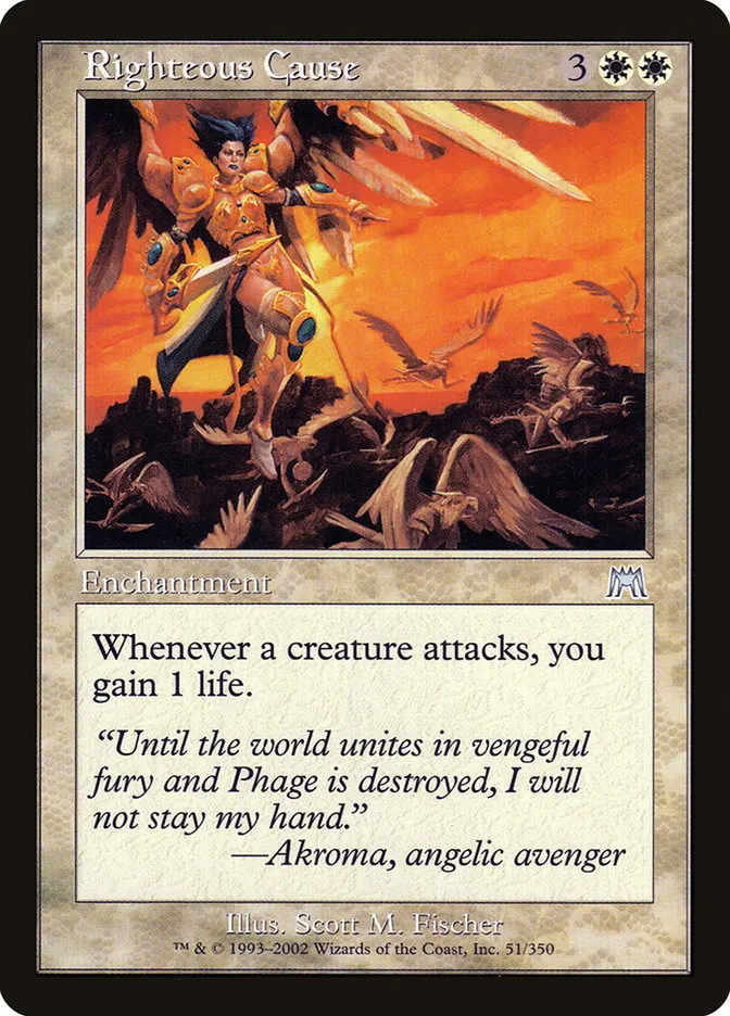 2002 Onslaught Righteous Cause #51 uncommon card image