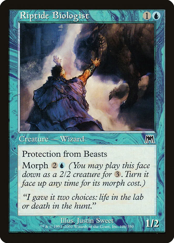 2002 Onslaught Riptide Biologist common #106 common card image