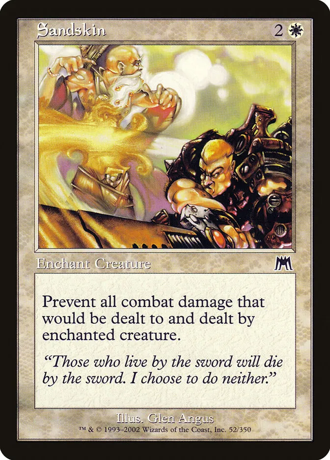 2002 Onslaught Sandskin common #52 common card image
