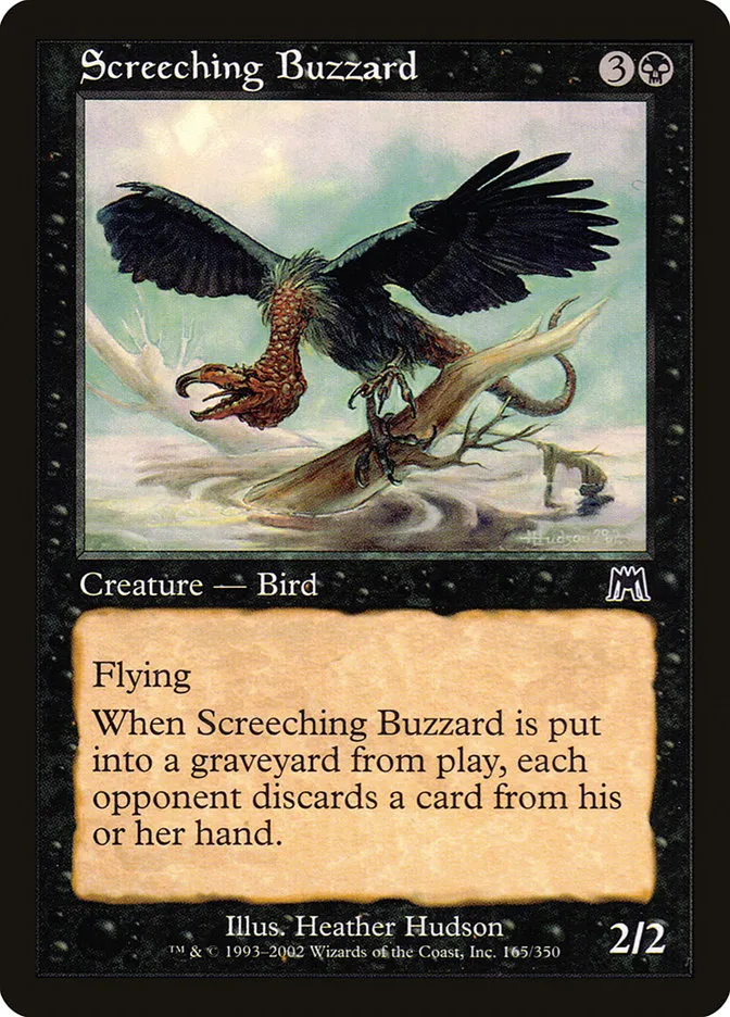 2002 Onslaught Screeching Buzzard common #165 common card image