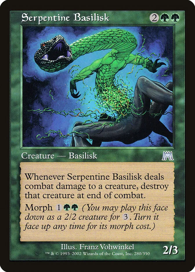 2002 Onslaught Serpentine Basilisk uncommon #280 uncommon card image