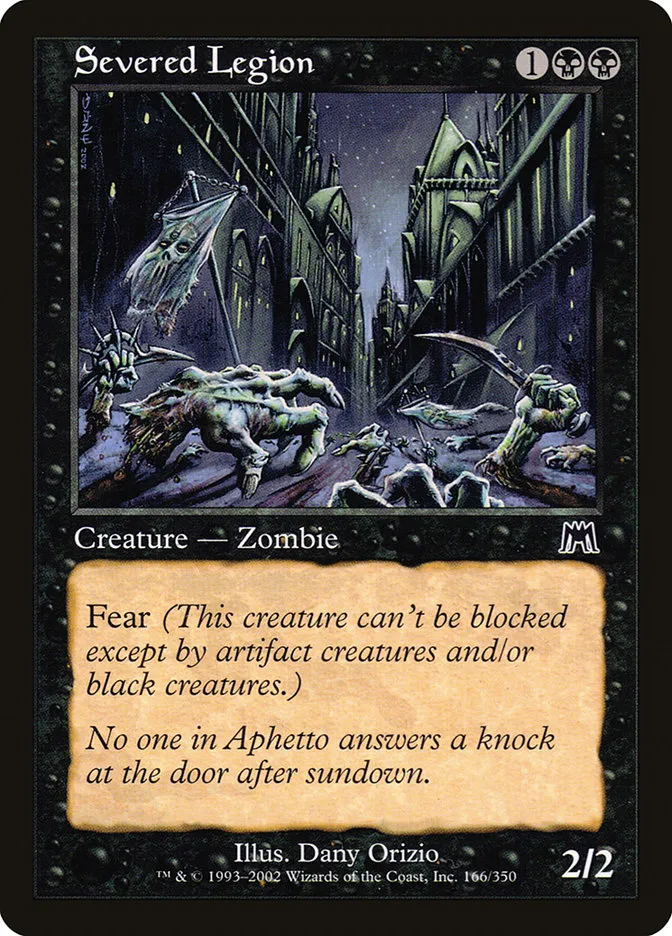 2002 Onslaught Severed Legion #166 common card image