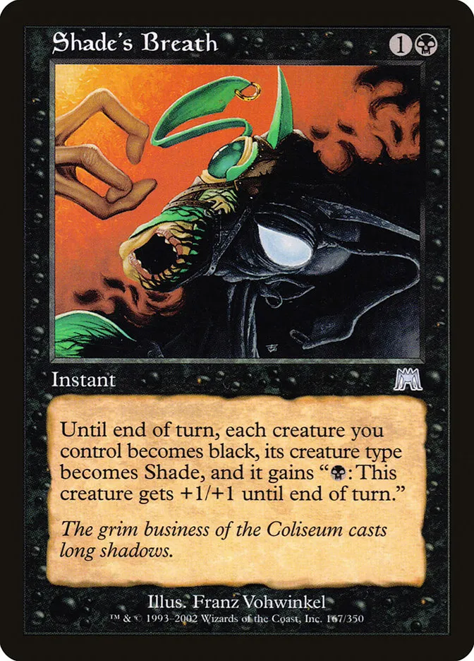 2002 Onslaught Shade's Breath #167 uncommon card image