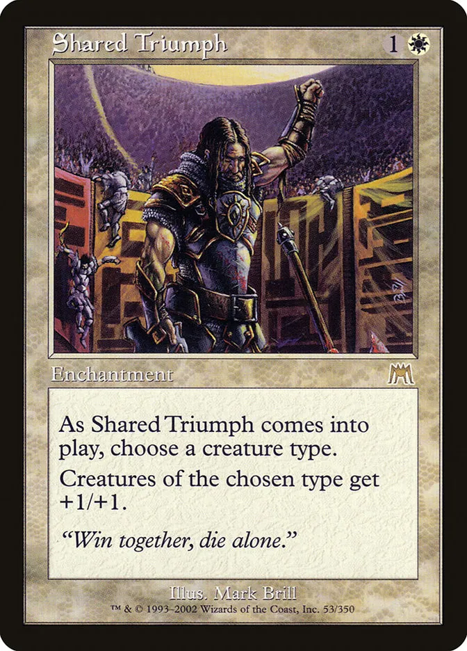 2002 Onslaught Shared Triumph rare #53 rare card image