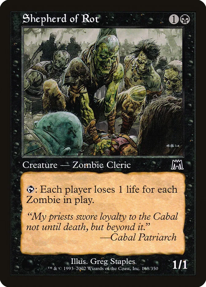 2002 Onslaught Shepherd of Rot #168 common card image