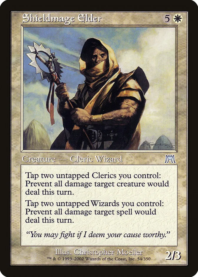 2002 Onslaught Shieldmage Elder uncommon #54 uncommon card image