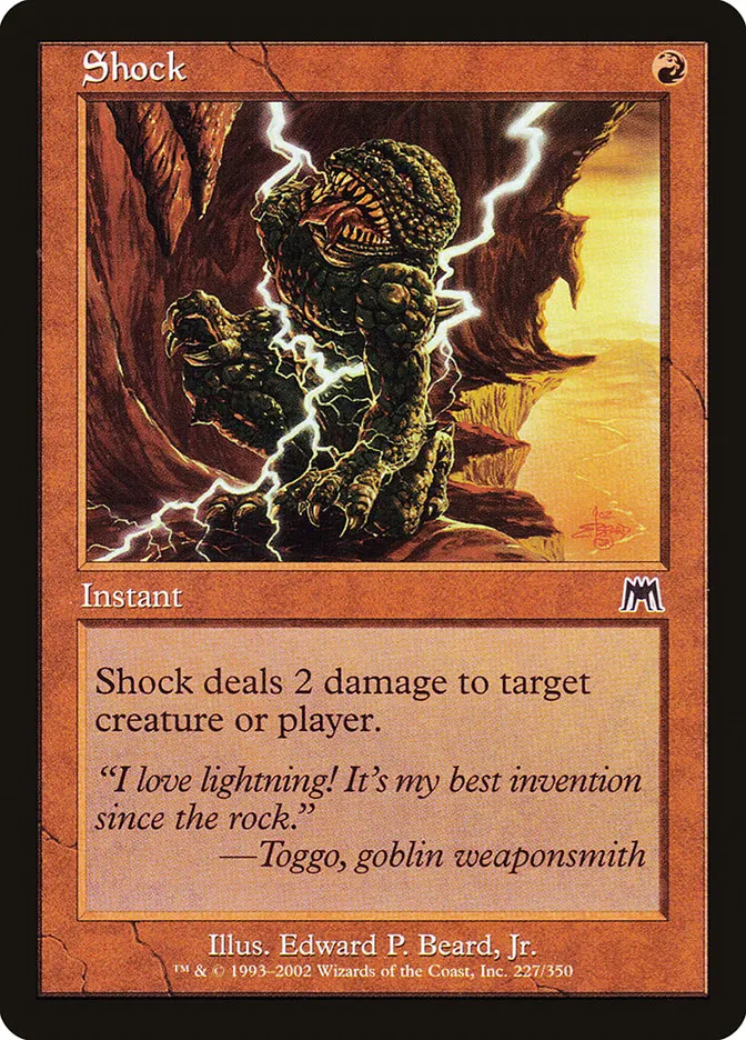 2002 Onslaught Shock common #227 common card image