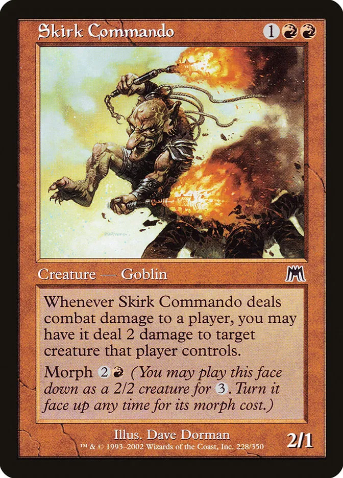 2002 Onslaught Skirk Commando common #228 common card image