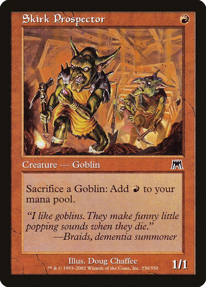 2002 Onslaught Skirk Prospector common #230 common card image