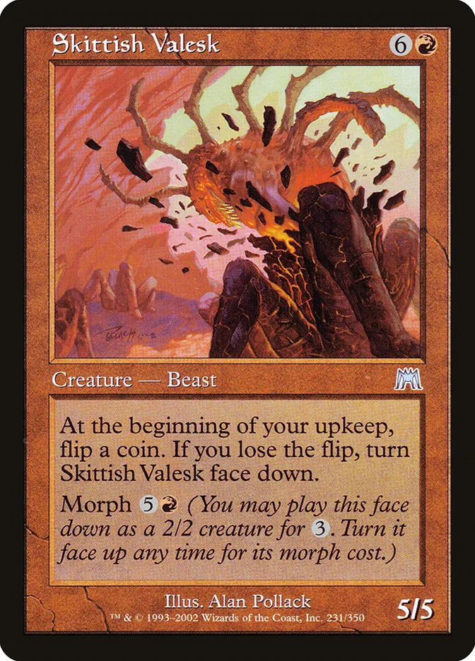 2002 Onslaught Skittish Valesk #231 uncommon card image
