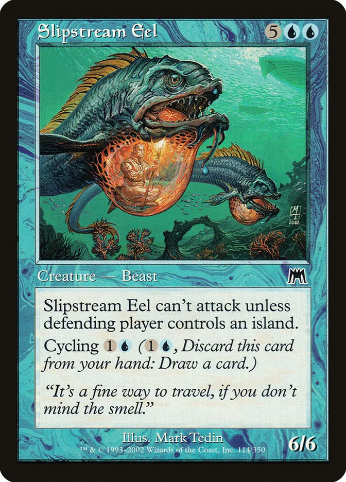 2002 Onslaught Slipstream Eel common #114 common card image