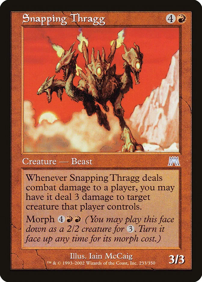 2002 Onslaught Snapping Thragg uncommon #233 uncommon card image