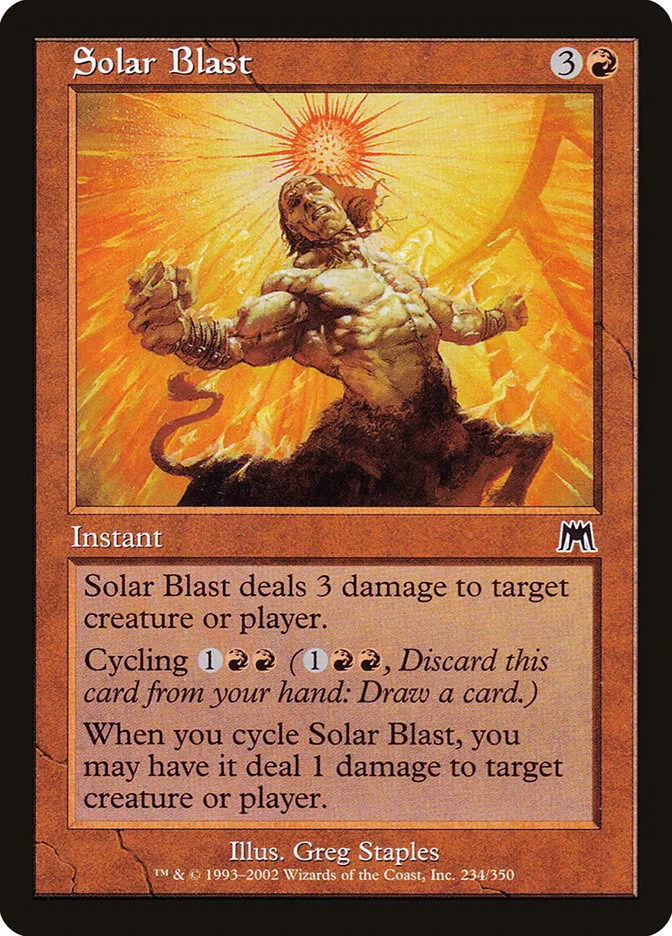 2002 Onslaught Solar Blast common #234 common card image