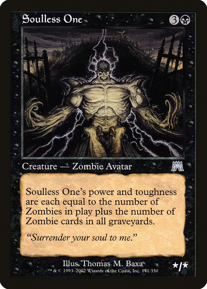 2002 Onslaught Soulless One uncommon #171 uncommon card image