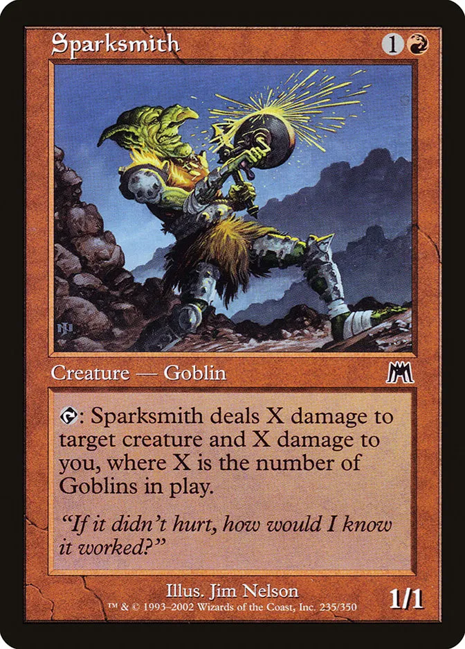 2002 Onslaught Sparksmith common #235 common card image