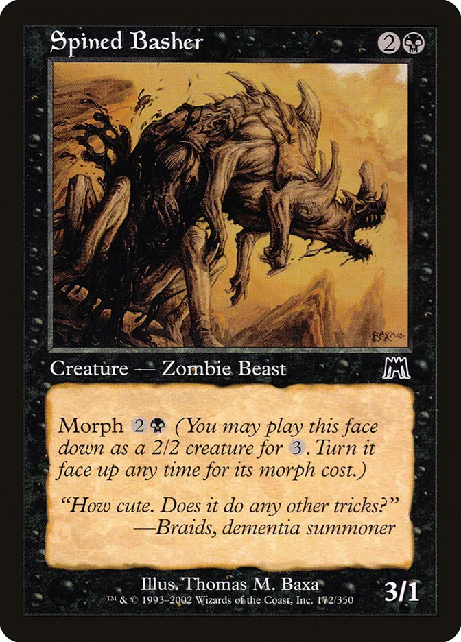 2002 Onslaught Spined Basher common #172 common card image