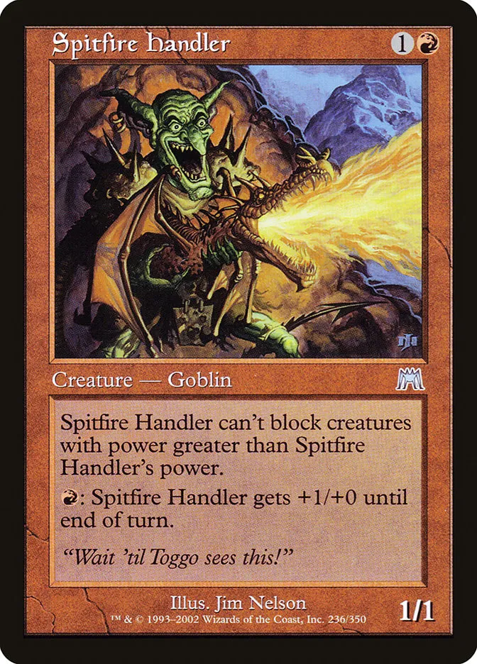 2002 Onslaught Spitfire Handler uncommon #236 uncommon card image