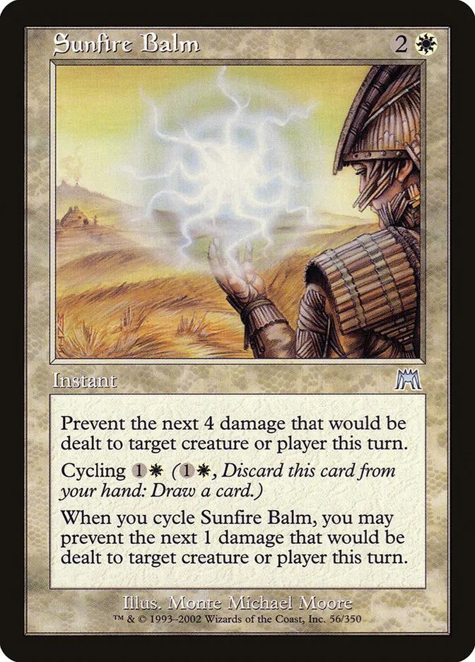 2002 Onslaught Sunfire Balm uncommon #56 uncommon card image