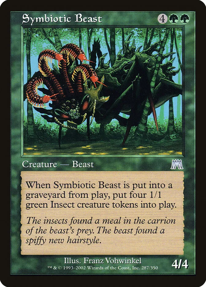 2002 Onslaught Symbiotic Beast #287 uncommon card image