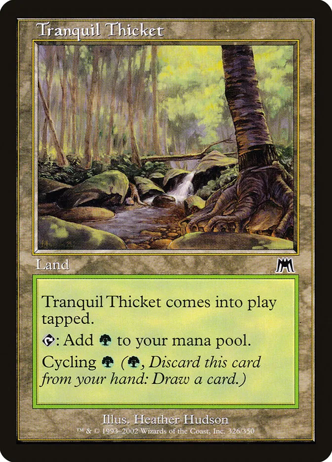 2002 Onslaught Tranquil Thicket common #326 common card image