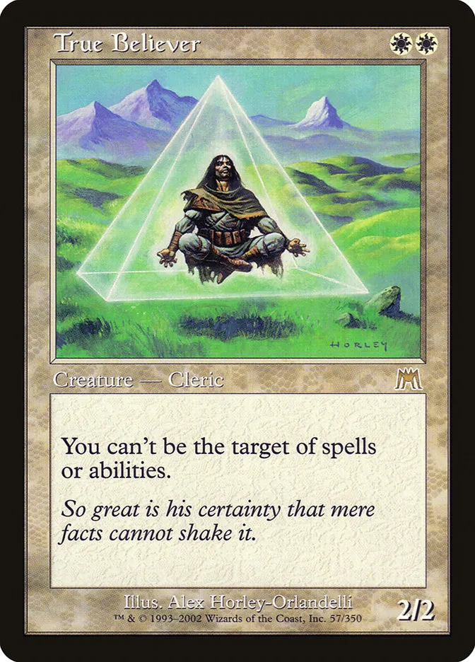 2002 Onslaught True Believer rare #57 rare card image