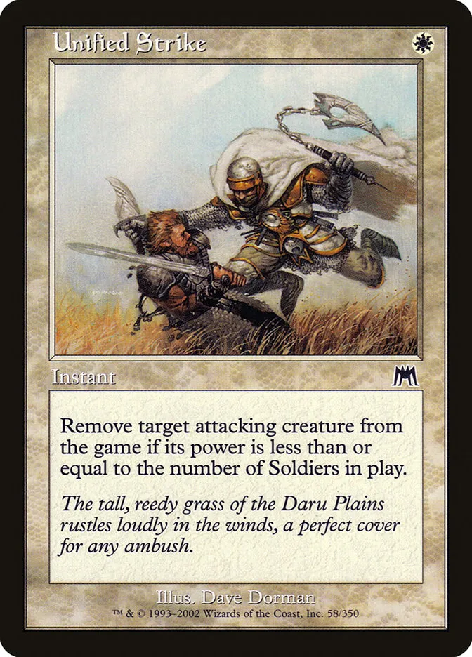 2002 Onslaught Unified Strike common #58 common card image