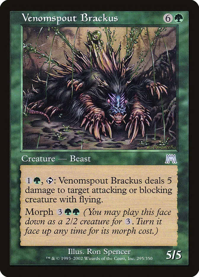 2002 Onslaught Venomspout Brackus uncommon #295 uncommon card image