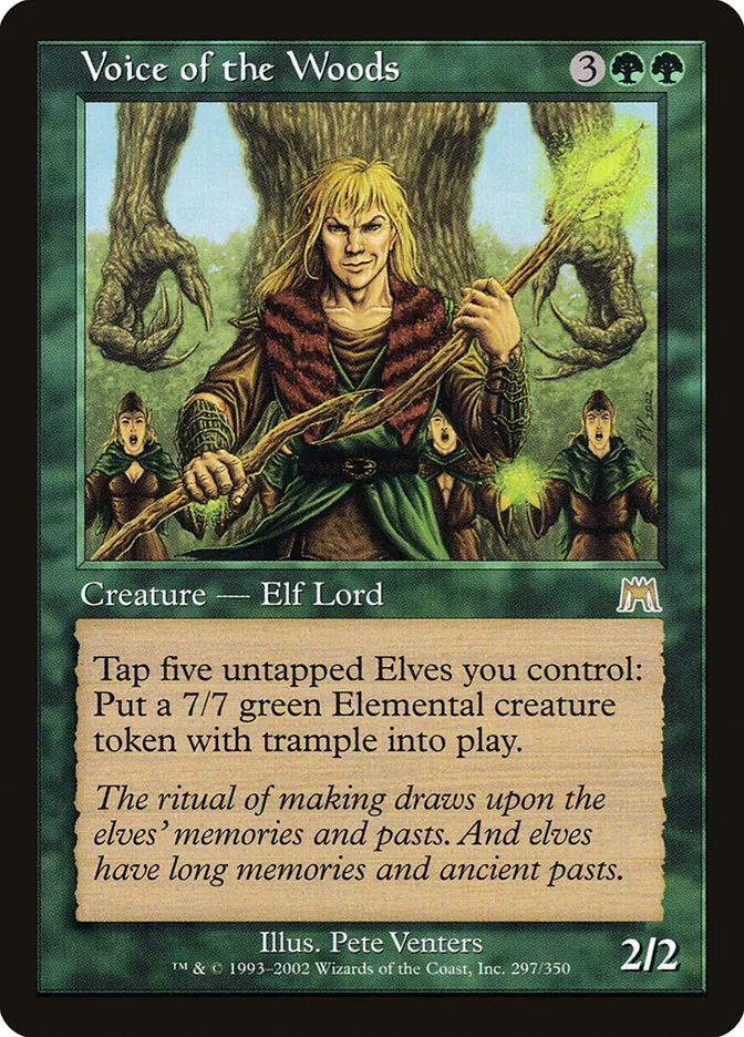 2002 Onslaught Voice of the Woods #297 rare card image
