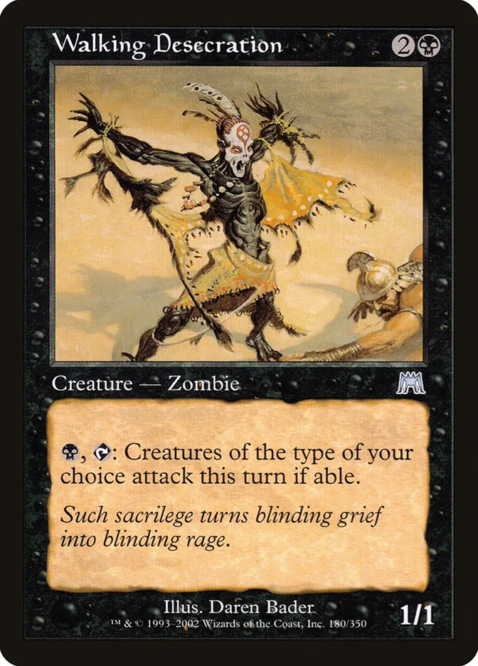 2002 Onslaught Walking Desecration uncommon #180 uncommon card image