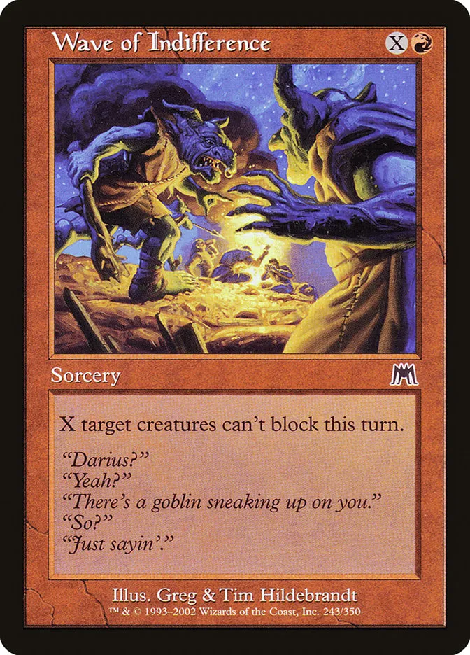 2002 Onslaught Wave of Indifference #243 common card image