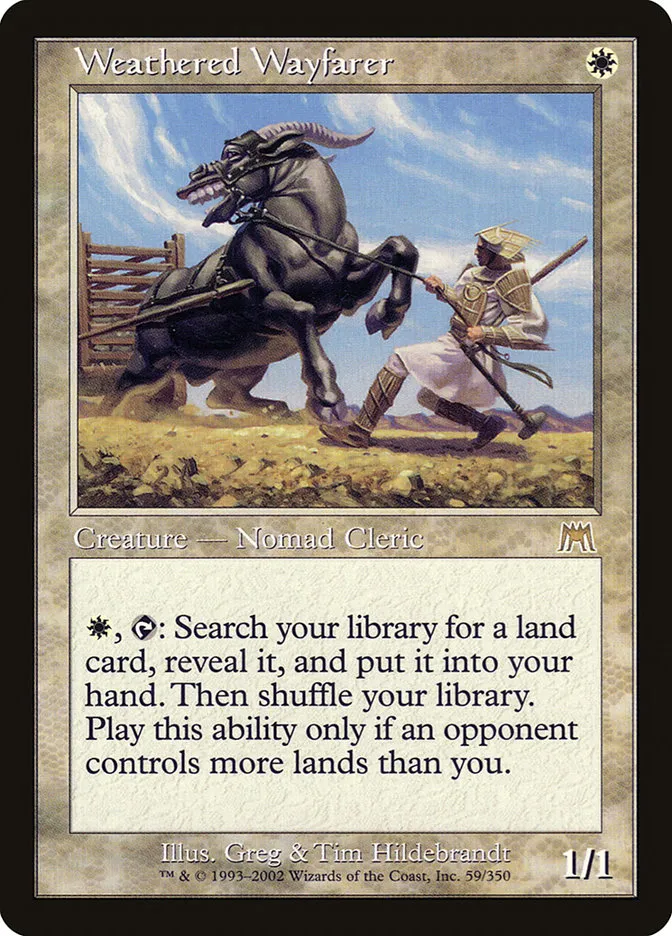 2002 Onslaught Weathered Wayfarer #59 rare card image