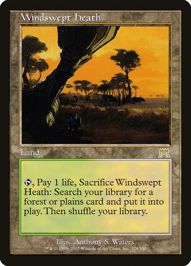 2002 Onslaught Windswept Heath [Foil] rare #328 rare card image