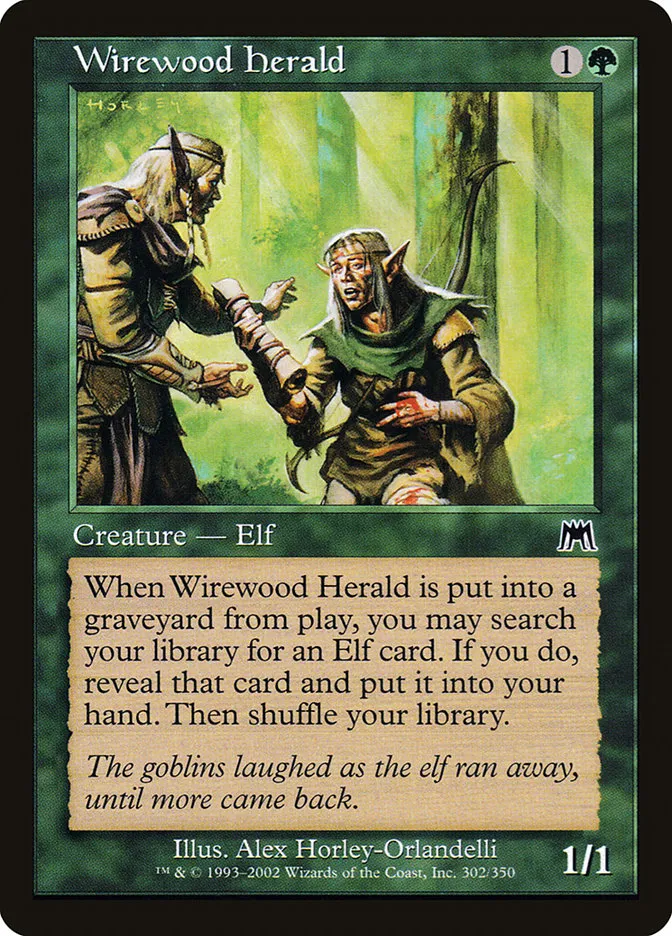 2002 Onslaught Wirewood Herald #302 common card image