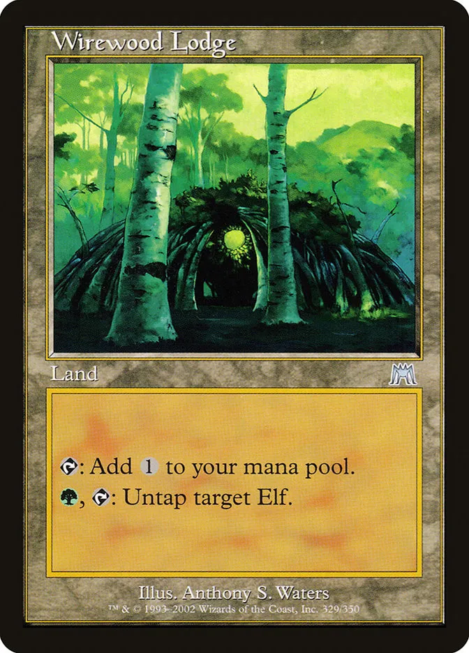 2002 Onslaught Wirewood Lodge #329 uncommon card image