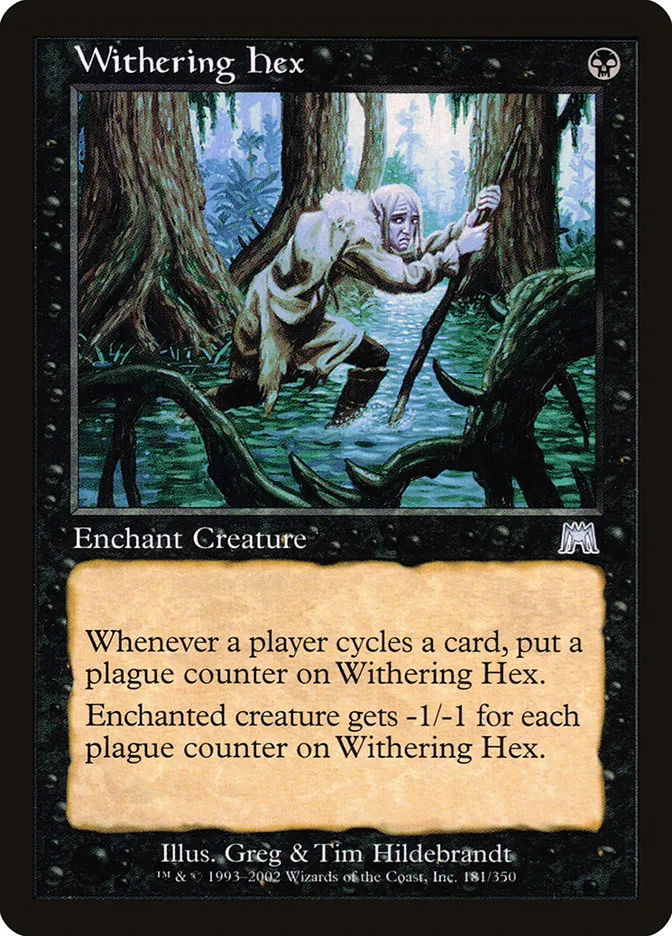 2002 Onslaught Withering Hex uncommon #181 uncommon card image