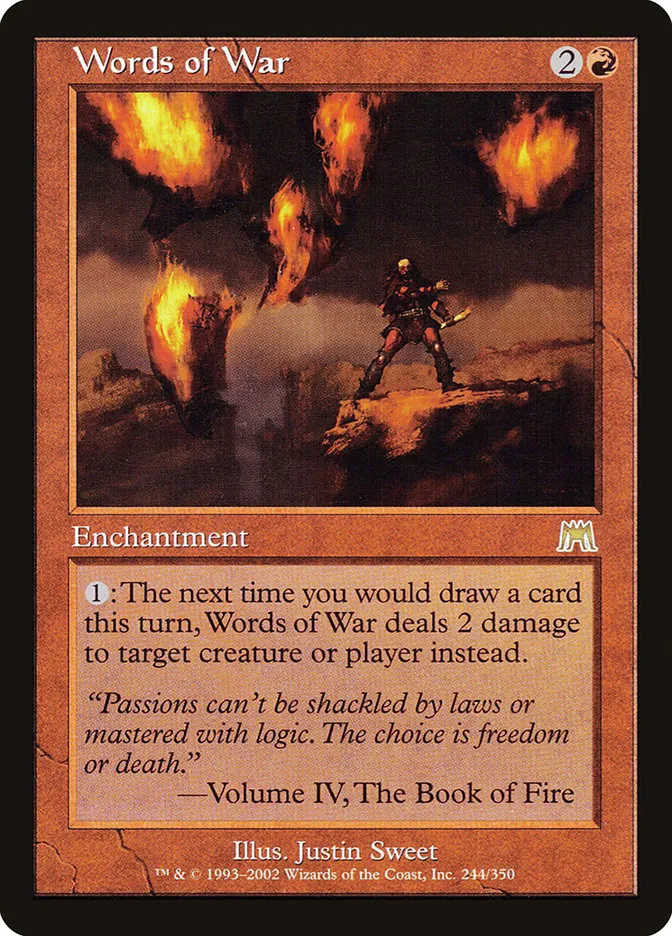 2002 Onslaught Words of War #244 rare card image