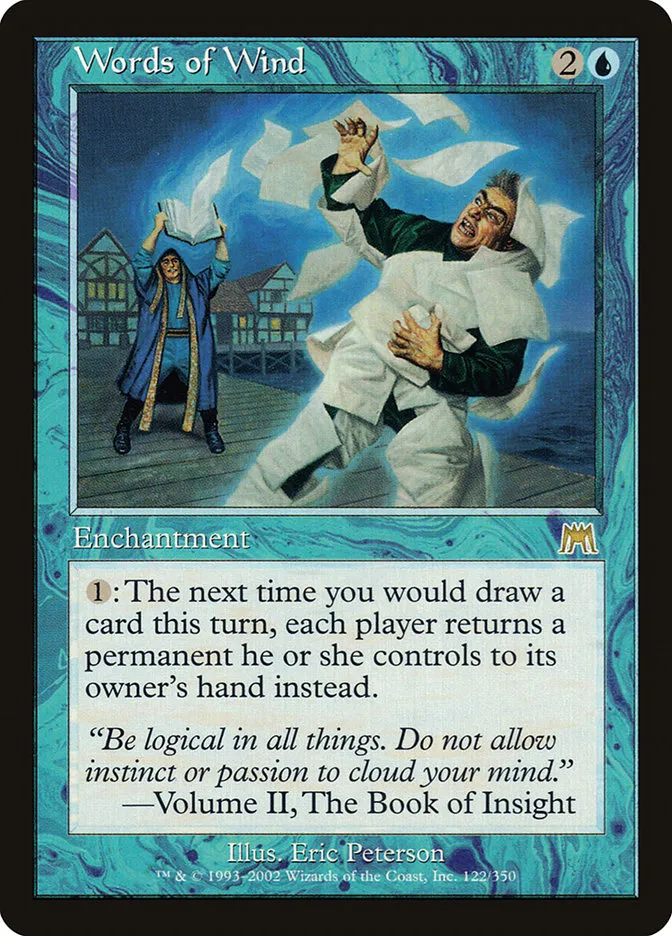 2002 Onslaught Words of Wind [Foil] rare #122 rare card image