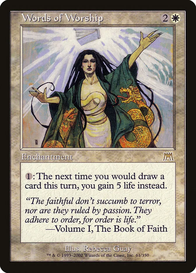 2002 Onslaught Words of Worship #61 rare card image