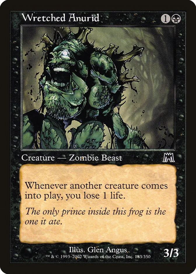 2002 Onslaught Wretched Anurid common #183 common card image