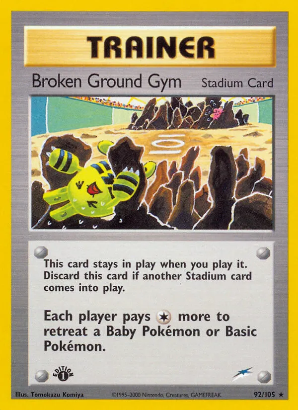 2002 Neo Destiny Broken Ground Gym #092/105 Rare card image