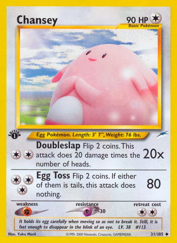 2002 Neo Destiny Chansey #031/105 Uncommon card image