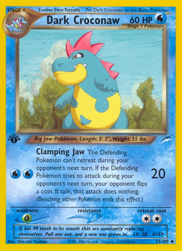 2002 Neo Destiny Dark Croconaw Uncommon #032/105 Uncommon card image
