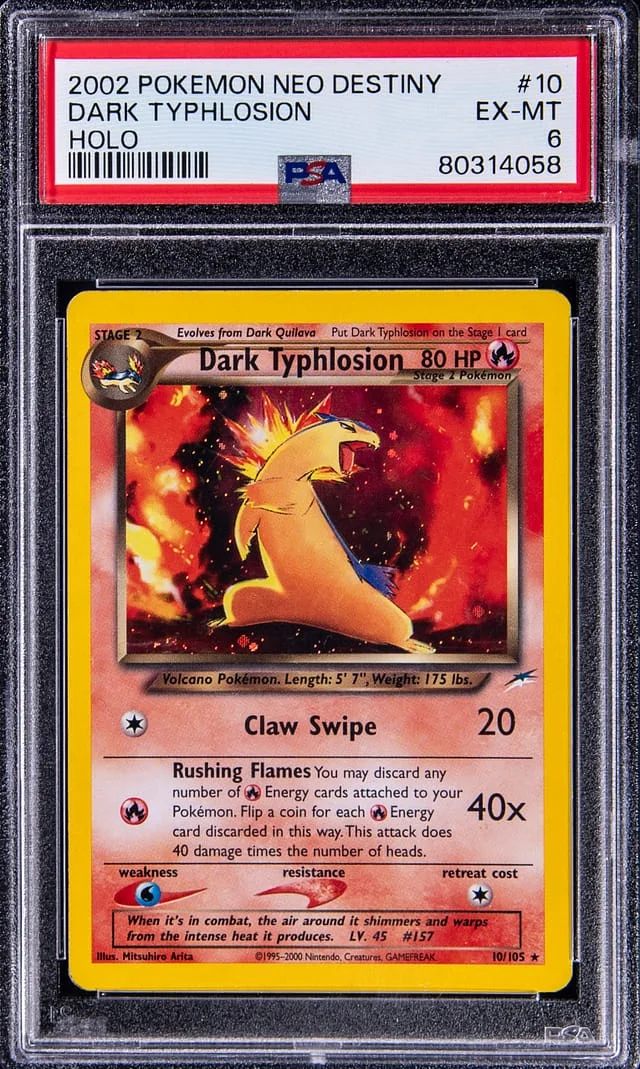 2002 Neo Destiny Dark Typhlosion Rare Holofoil #101 card image
