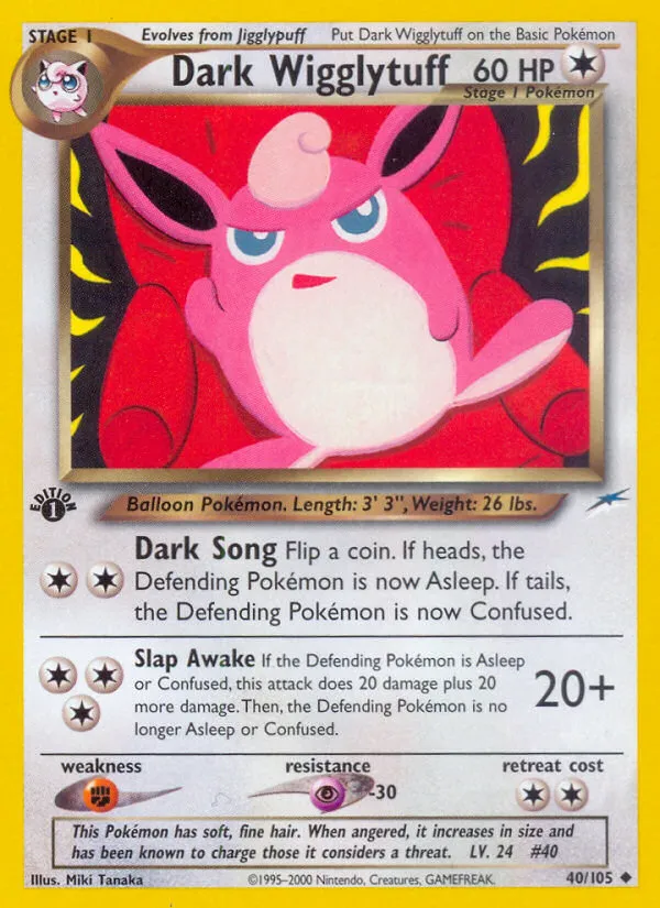 2002 Neo Destiny Dark Wigglytuff #040/105 Uncommon card image