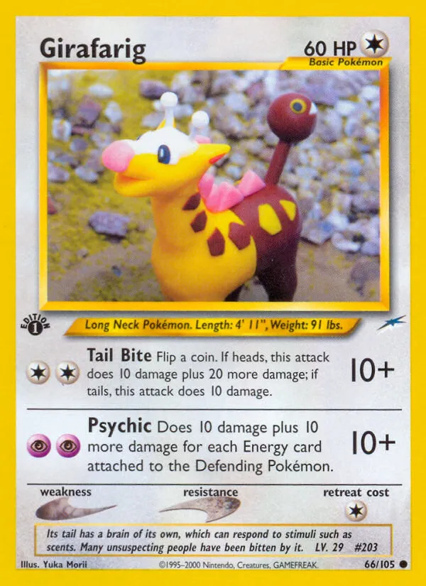 2002 Neo Destiny Girafarig #066/105 Common card image