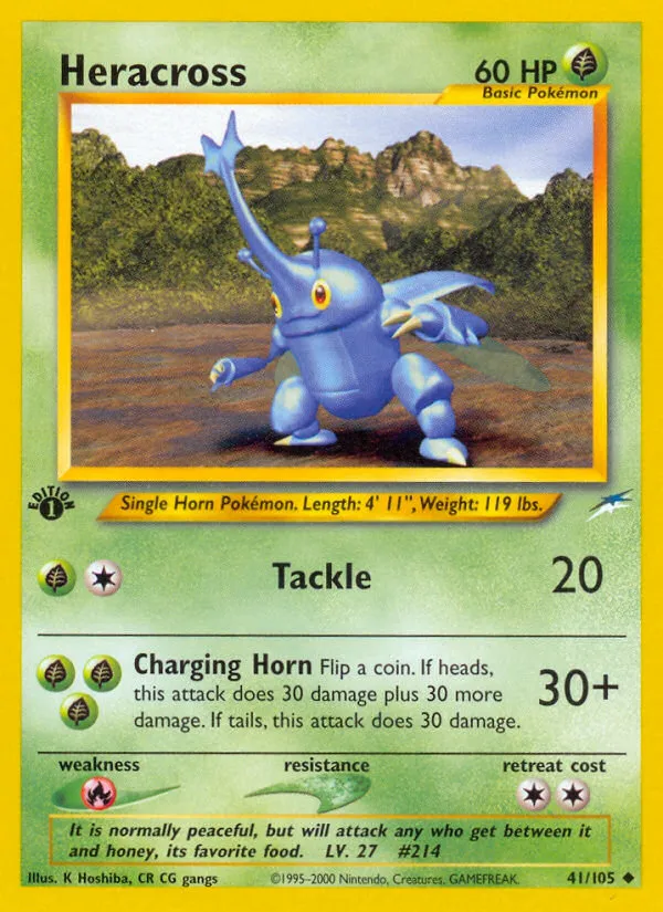 2002 Neo Destiny Heracross #041/105 Uncommon card image