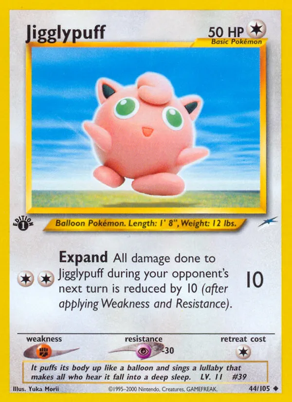 2002 Neo Destiny Jigglypuff Uncommon #044/105 Uncommon card image